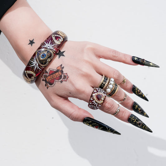 Mystic Eye Heart Bracelet - Red