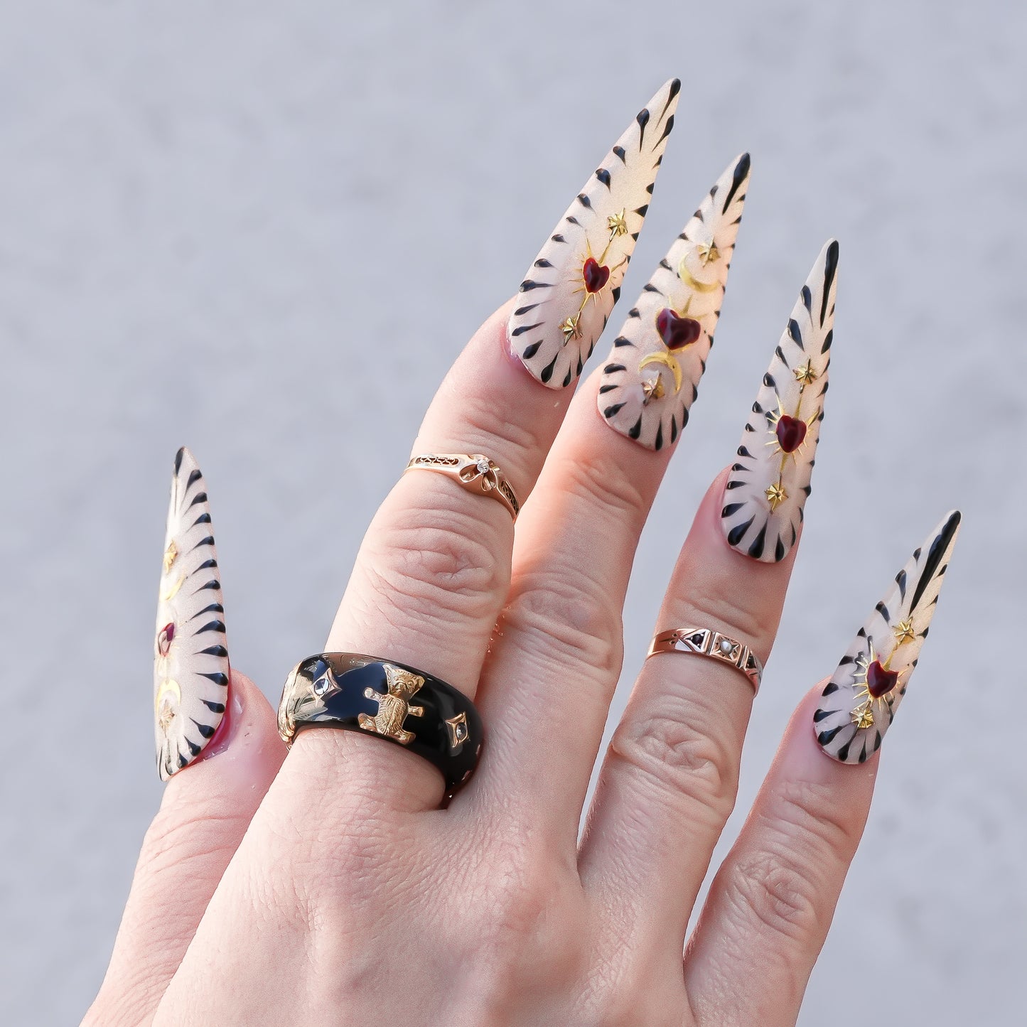 Bear Band Ring - Black / #11