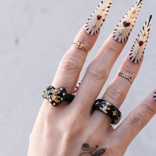 Bear Band Ring - Black / #11