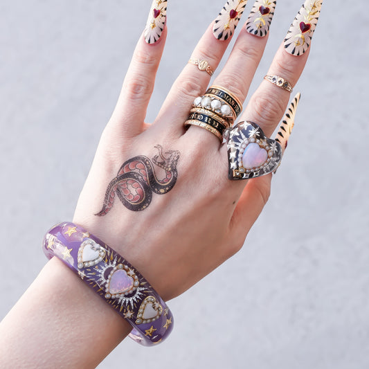 Stardust Heart Bracelet - Purple