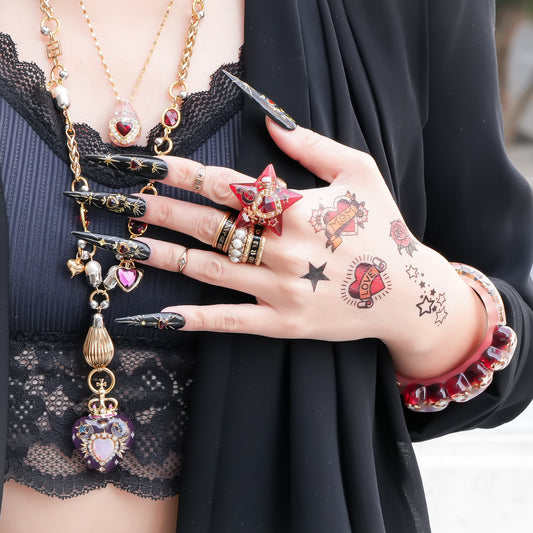 Mystic Opal Heart Necklace – Purple