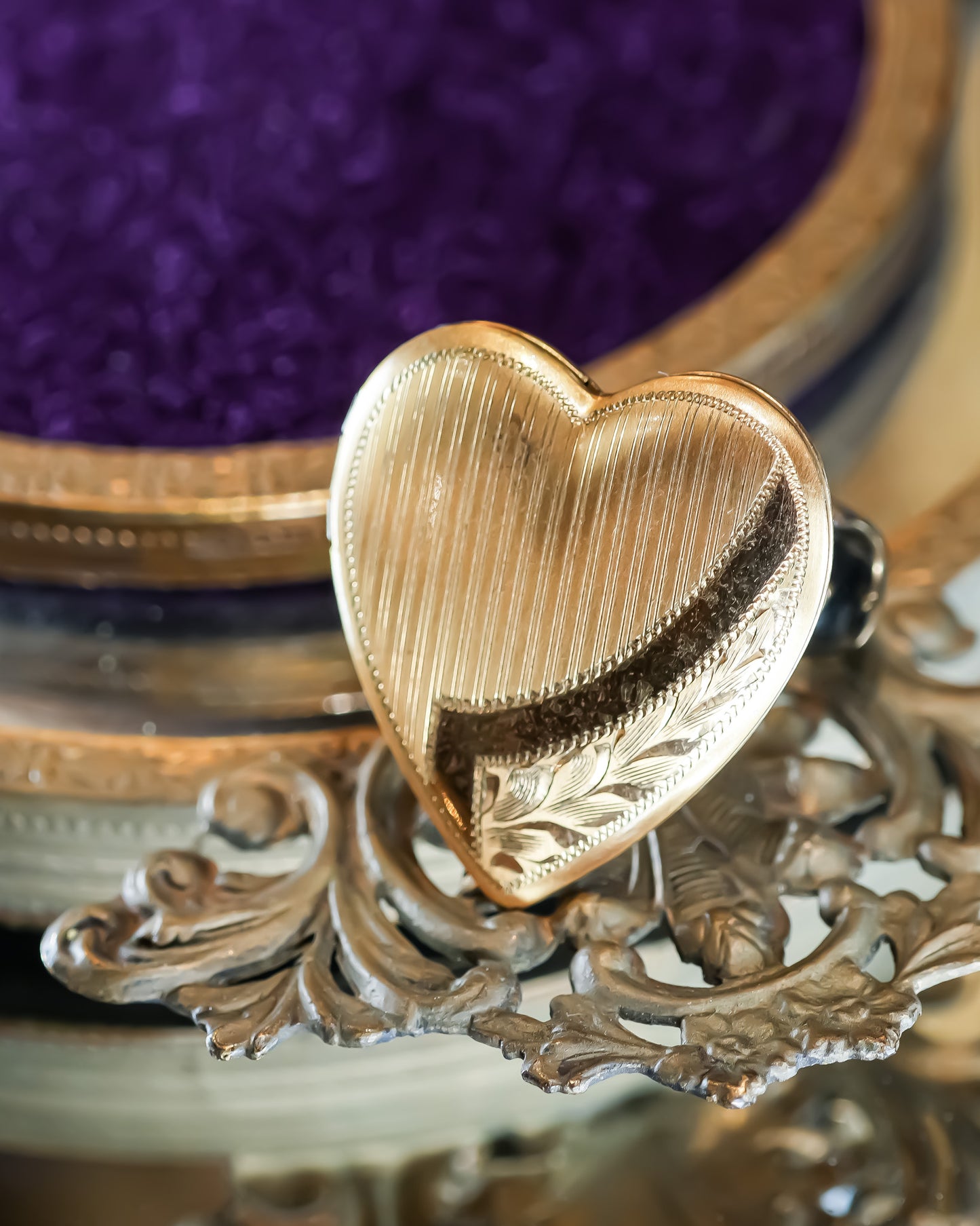 HEART LOCKET RING / BIG HEART / #13 / 14KGF