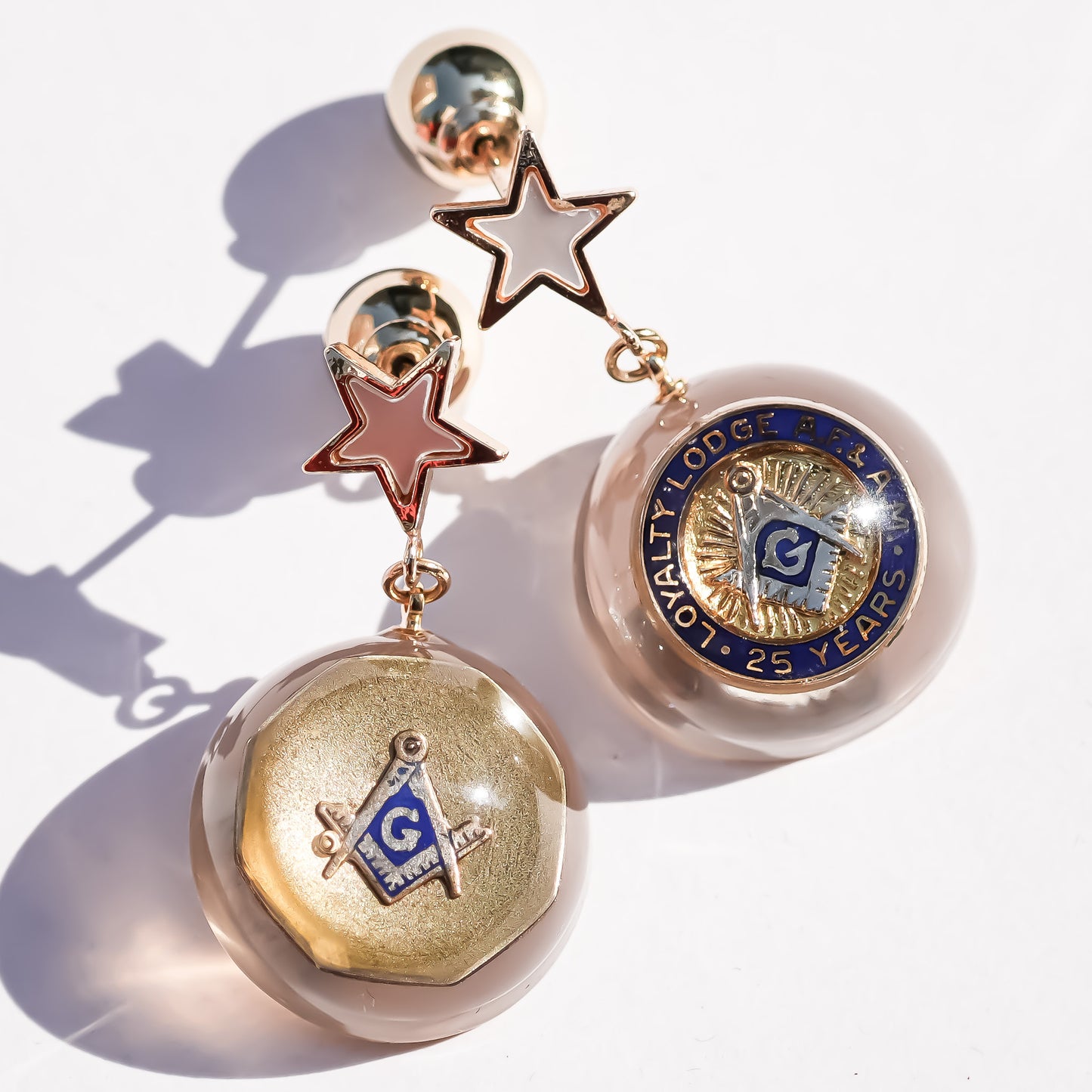 MASONIC EARRING / STAR / 1P / 3