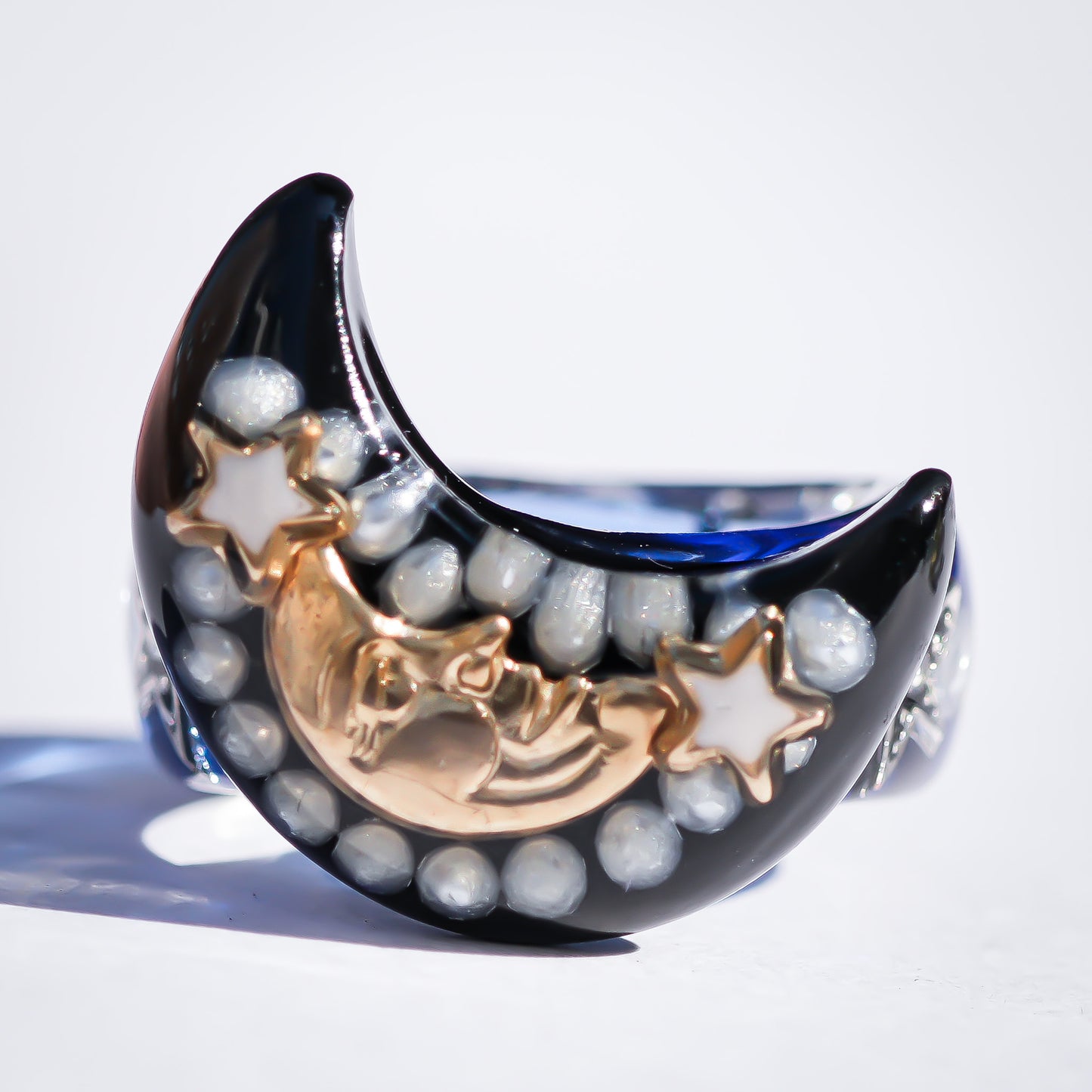 MOON RING / BLACK / BLUE / #3