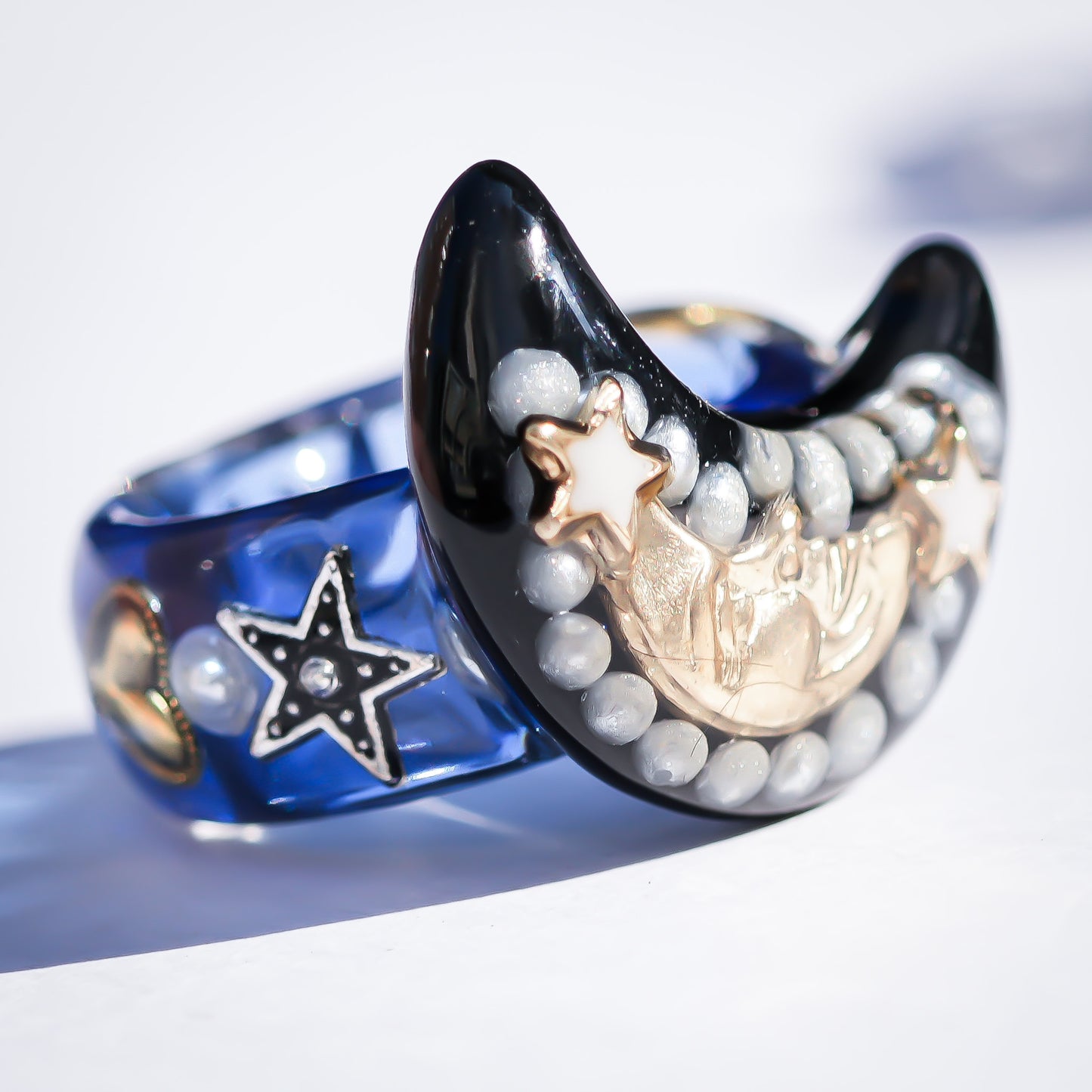 MOON RING / BLACK / BLUE / #3