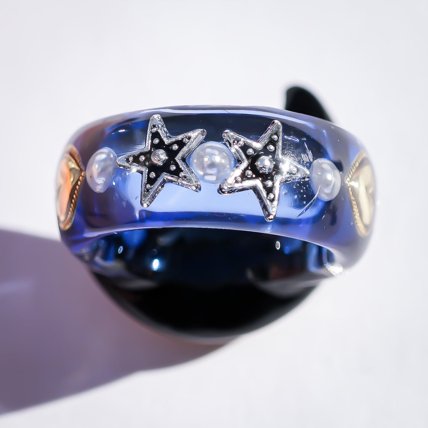 MOON RING / BLACK / BLUE / #3