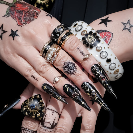 MOURNING BRACELET / WHITE BLACK / EYE / ONYX