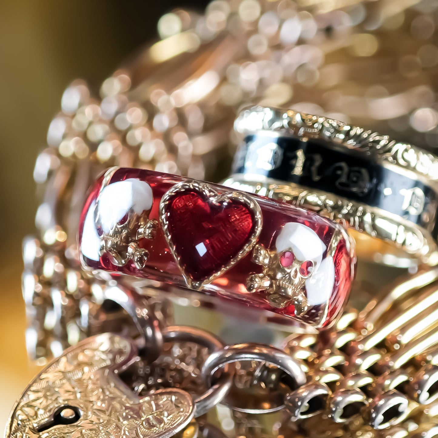 MEMENTO MORI RING / RED / HEART /#12