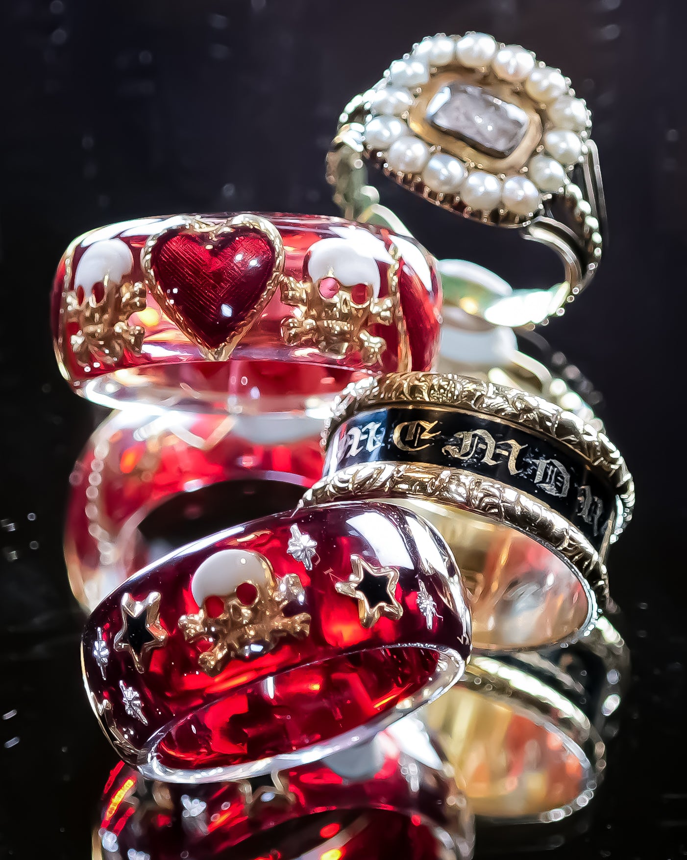 MEMENTO MORI RING / RED / HEART /#12