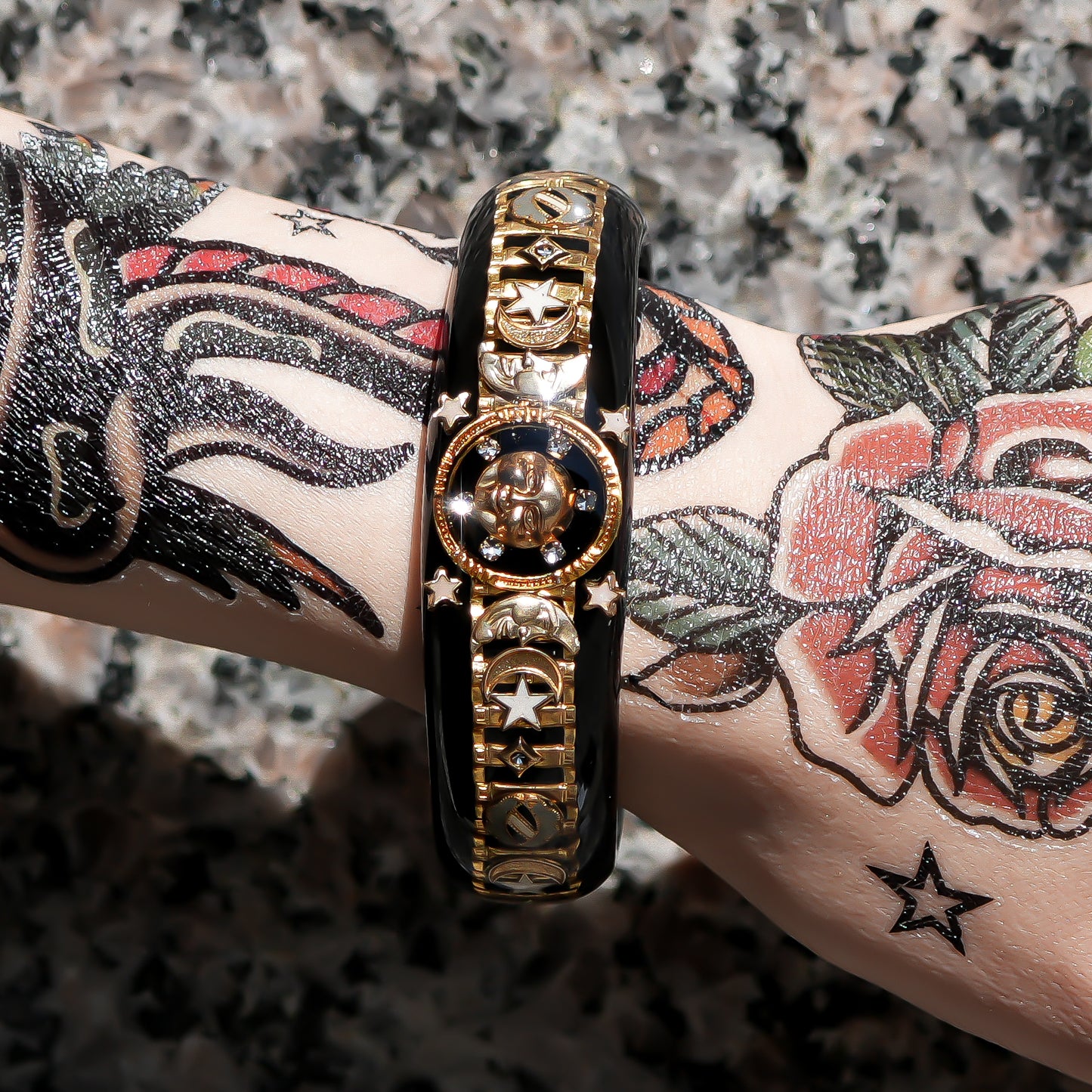 SUN & MOON BRACELET / BLACK
