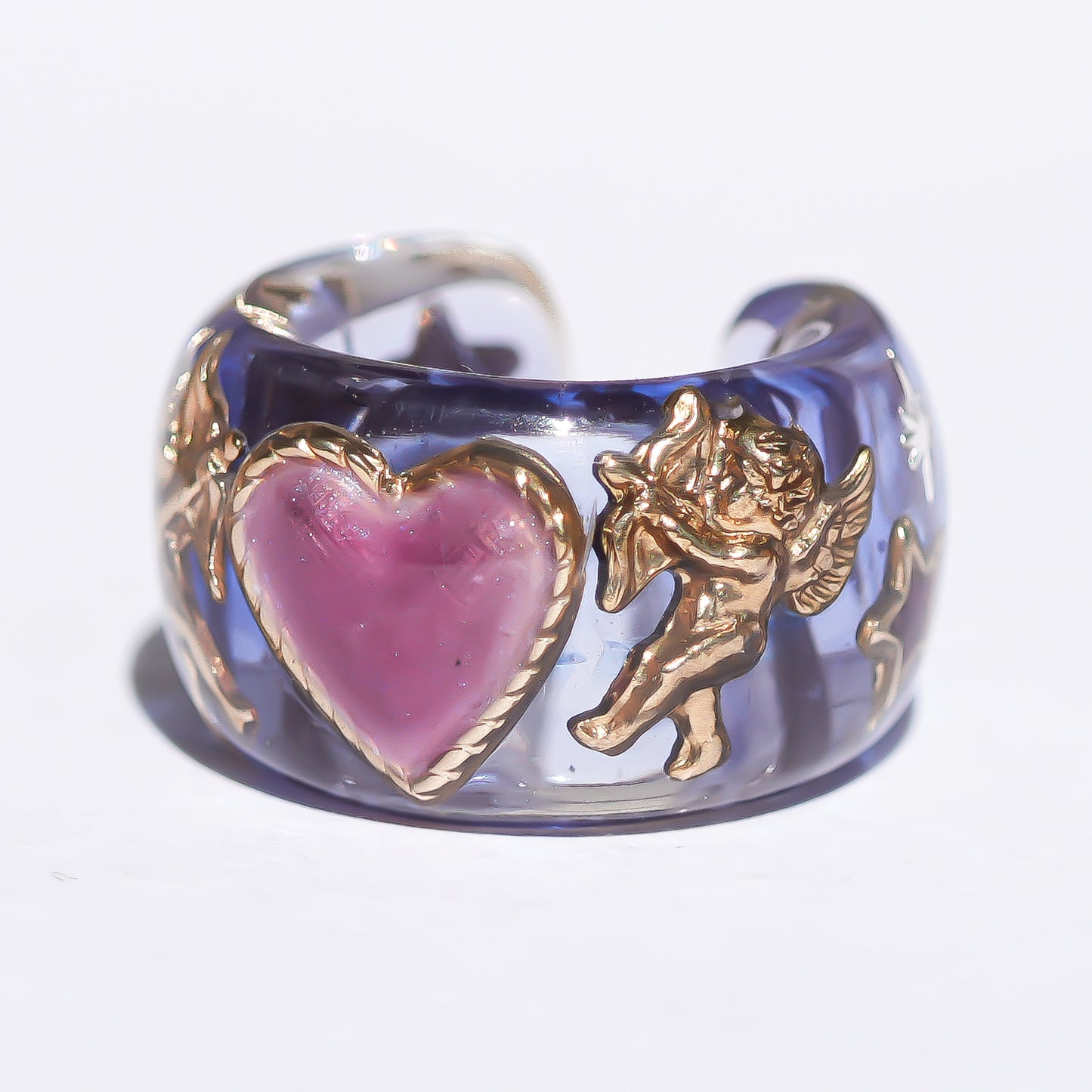 ANGEL EARCUFF / HEART / BLUE / PURPLE