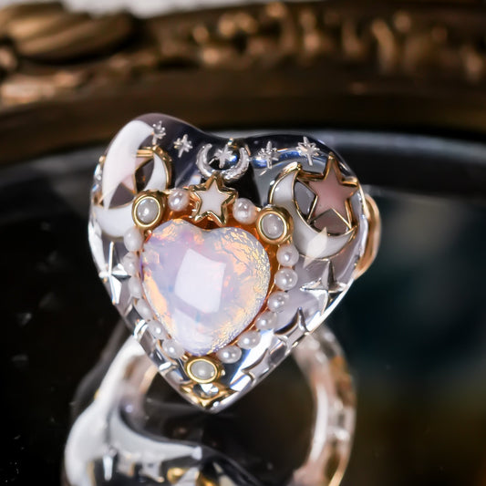 Starlight Opal Dream Ring – Smoky Gray / #10