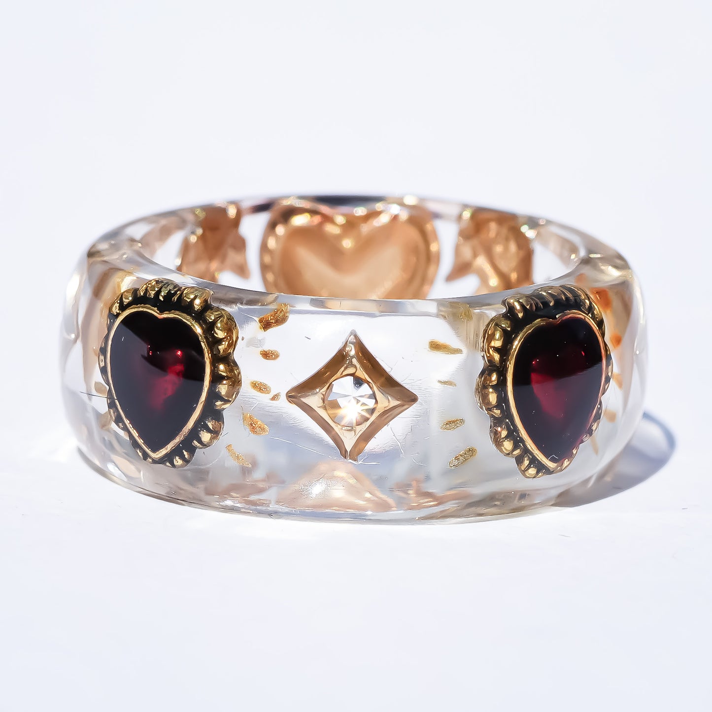 Cupid Heart Ring – Clear × Red Heart / #11 #13