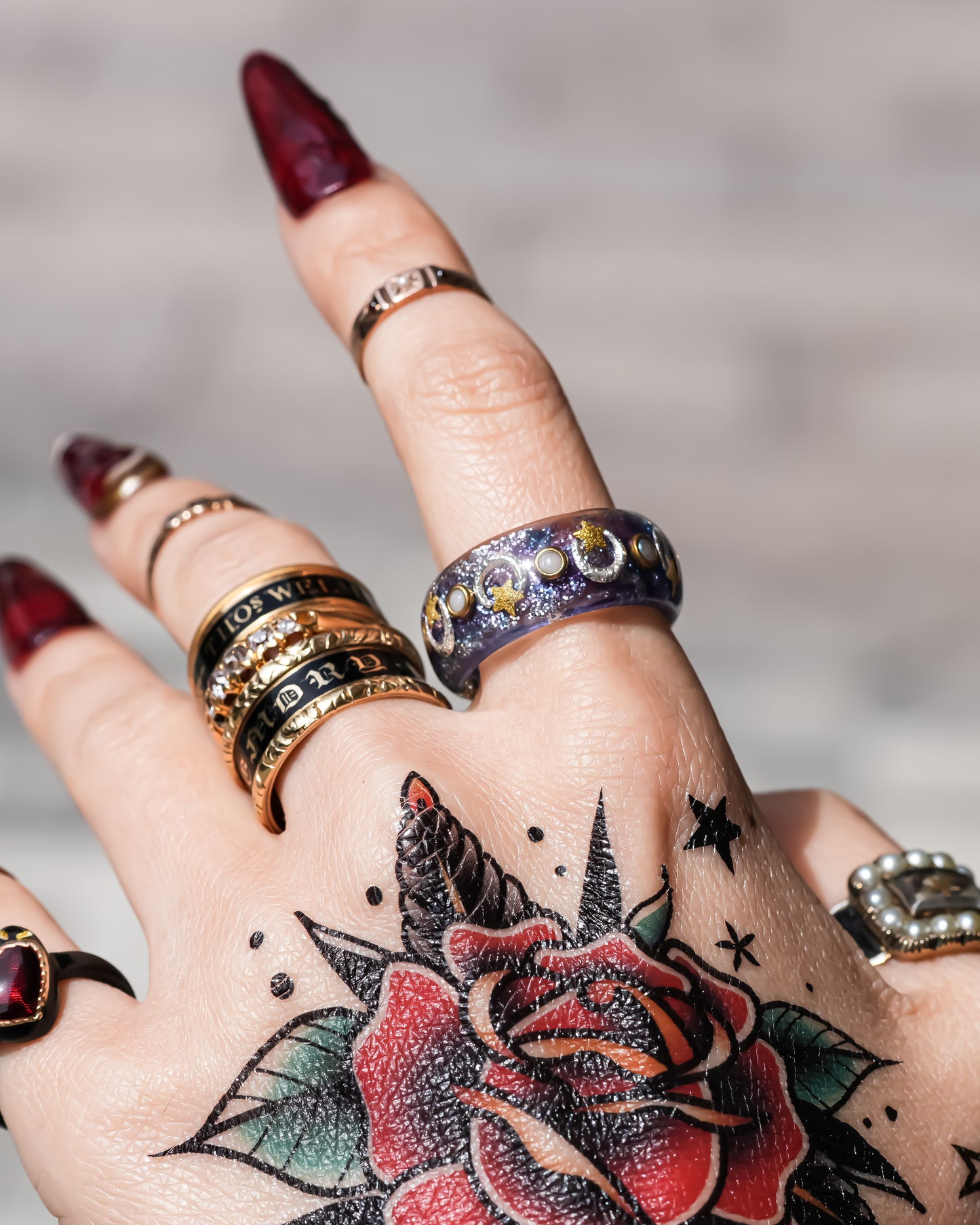 MOON & STAR RING / GALAXY / #13