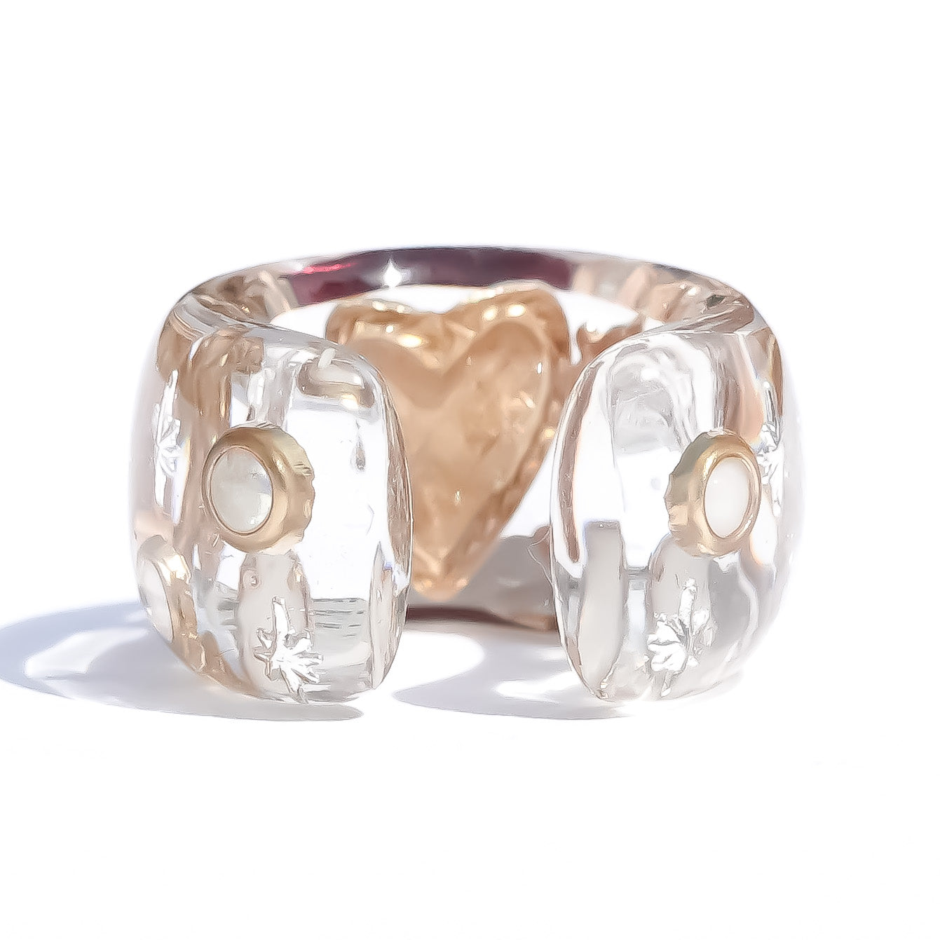 ANGEL EARCUFF / HEART / CLEAR / RED