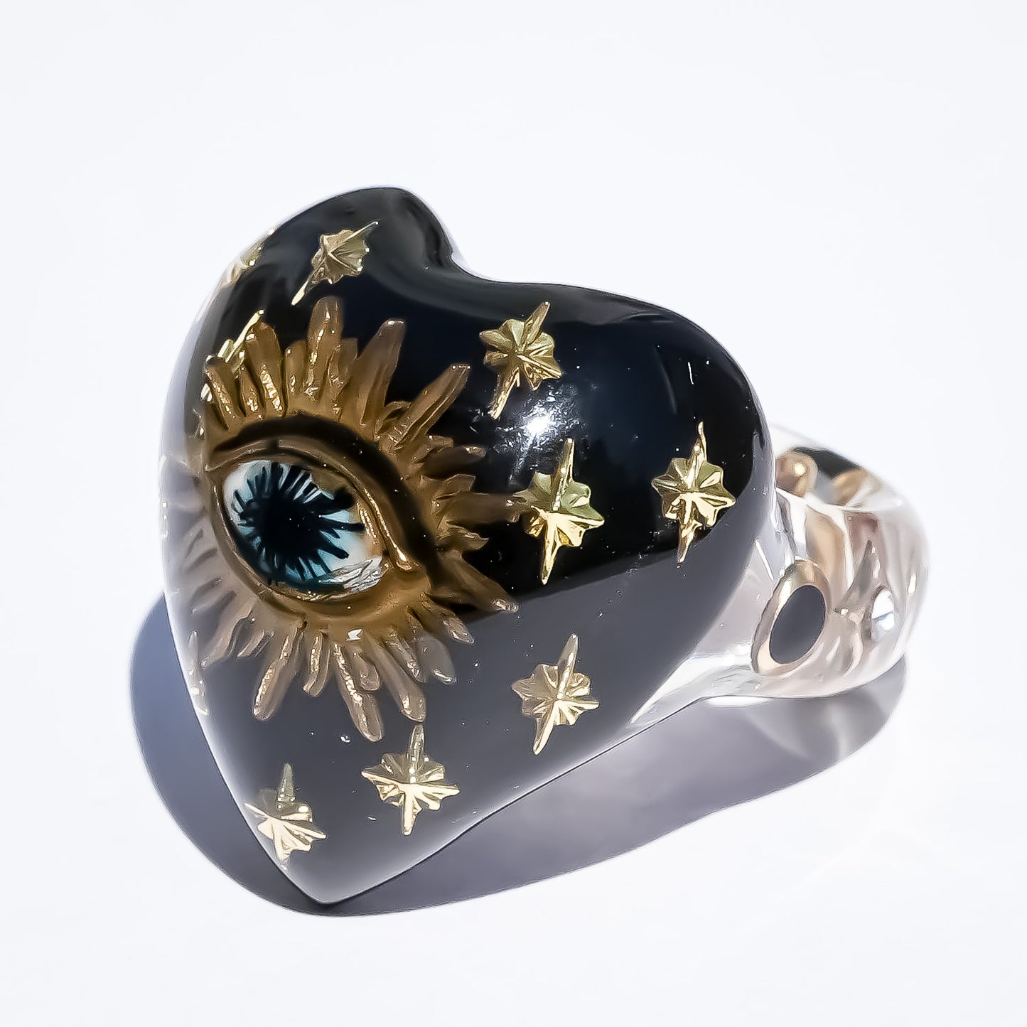 EYE HEART RING / BLACK / #13 #15