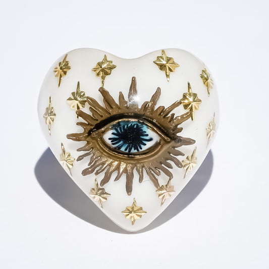 EYE HEART RING / WHITE / #15