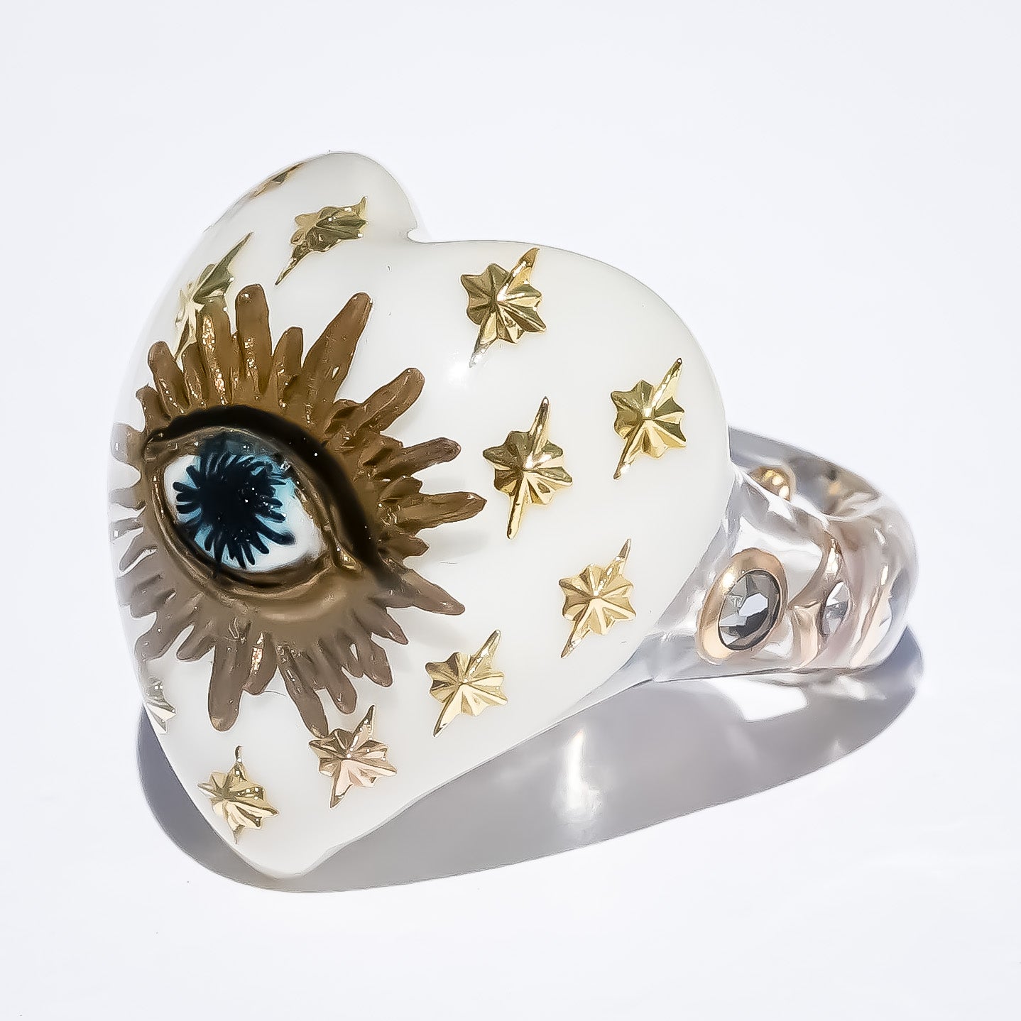 EYE HEART RING / WHITE / #15