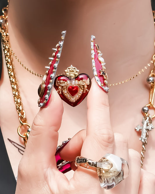 ANGEL NECKLACE / HEART / RED