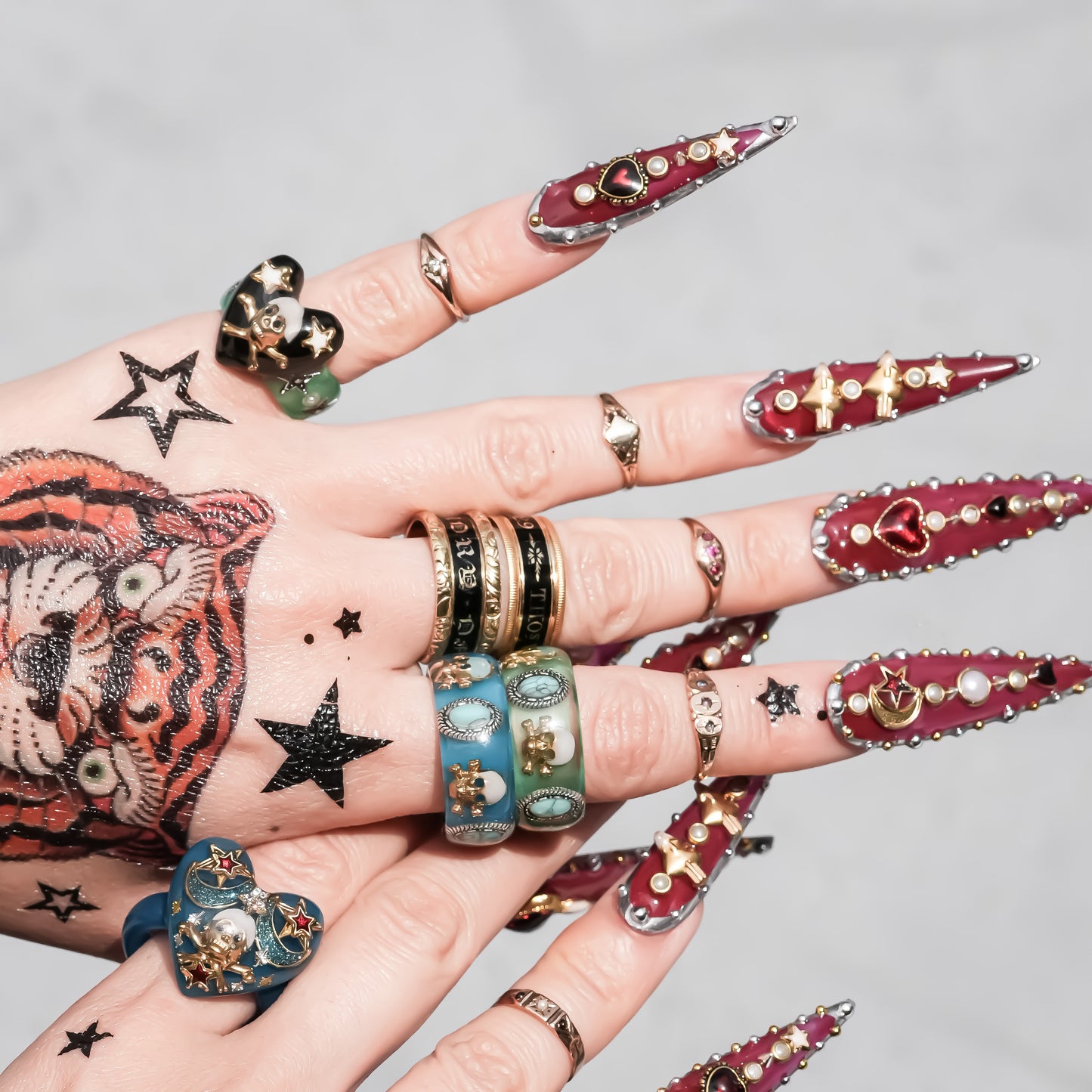 MEMENTO MORI RING / GREEN / TURQUOISE / #10