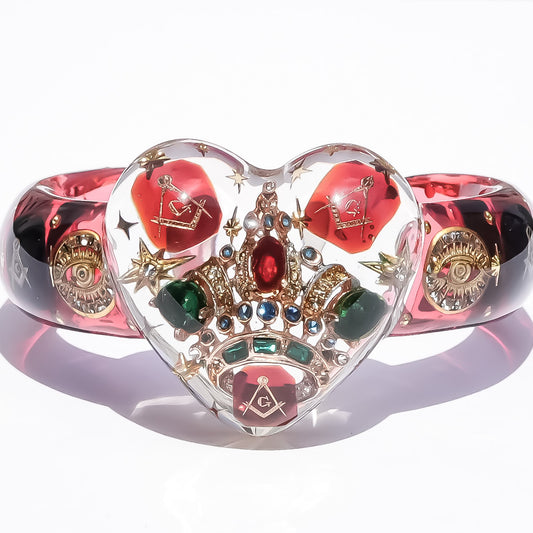 LOVE BRACELET / HEART / MASONIC / RED
