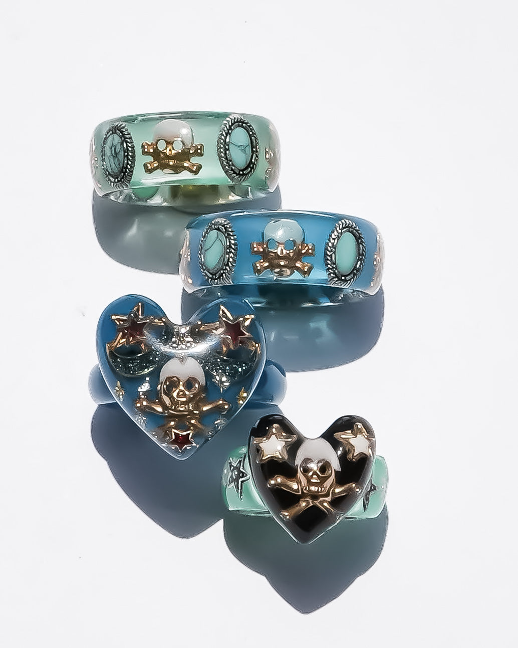 MEMENTO MORI RING / GREEN / TURQUOISE / #10