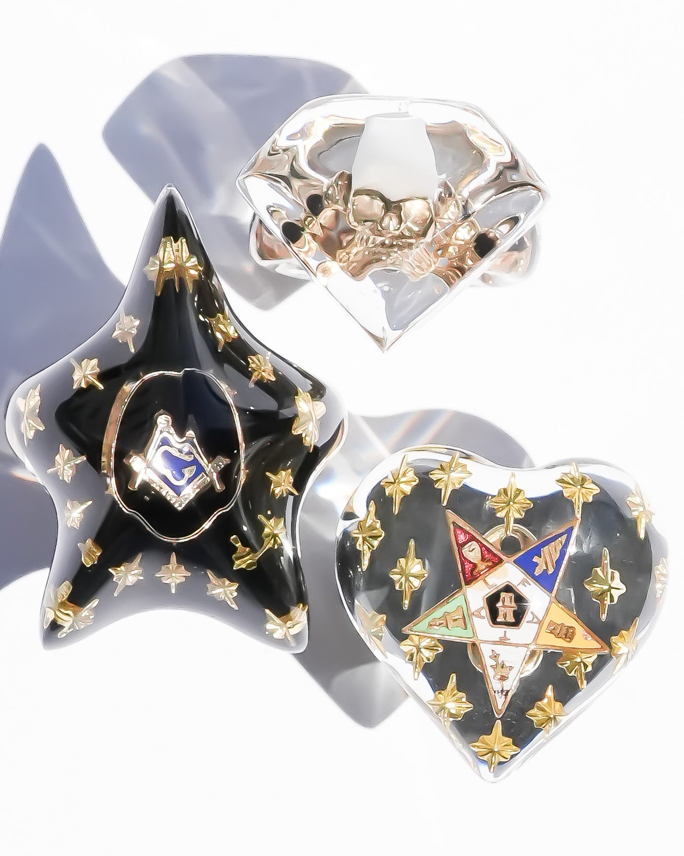 STAR RING / MASONIC / BLACK / #14