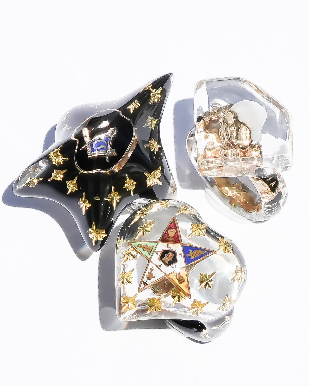 STAR RING / MASONIC / BLACK / #14