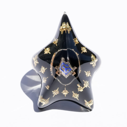 STAR RING / MASONIC / BLACK / #14
