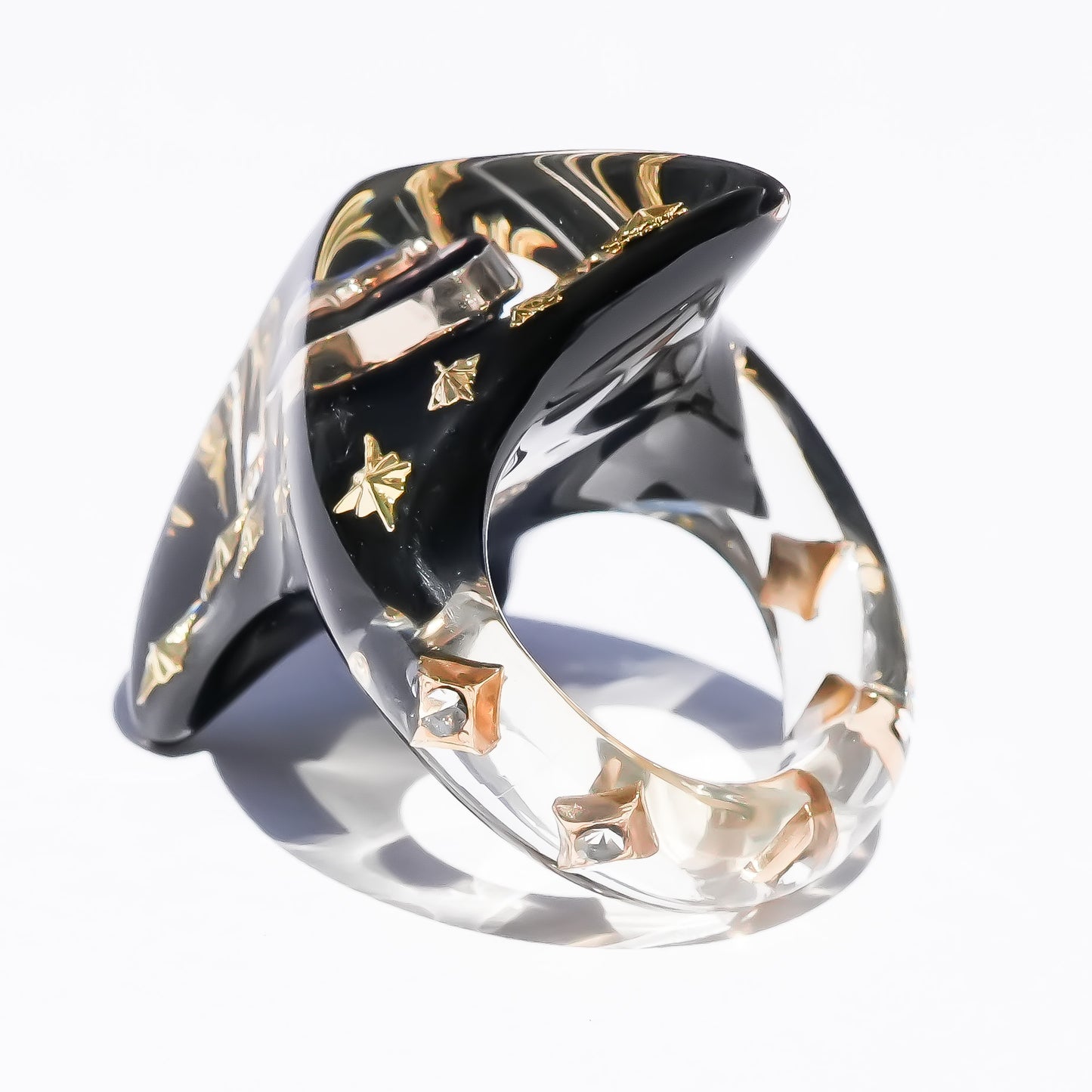 STAR RING / MASONIC / BLACK / #14