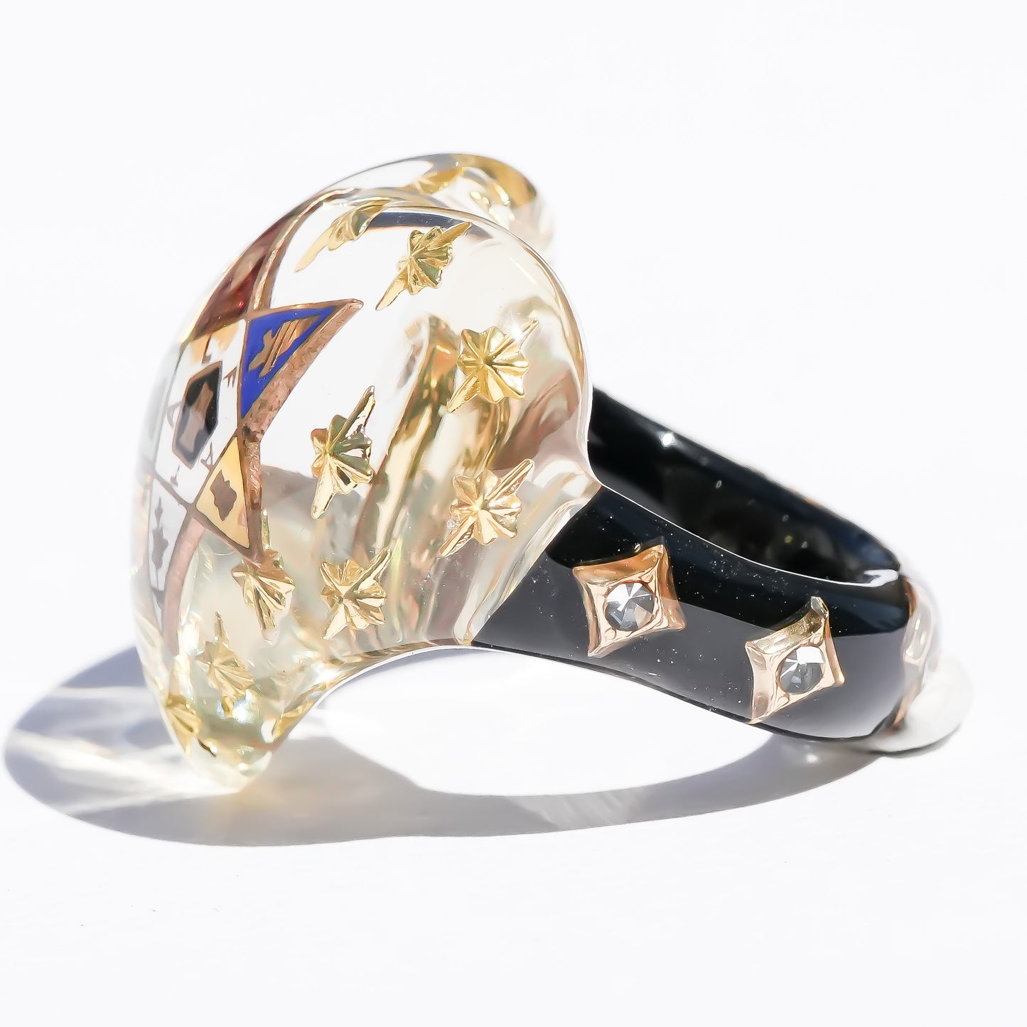 HEART RING / MASONIC / EASTARN STAR / CLEAR / #15