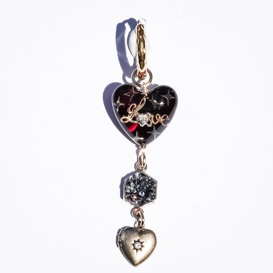 LOVE EARRINGS / HEART / RED(single)