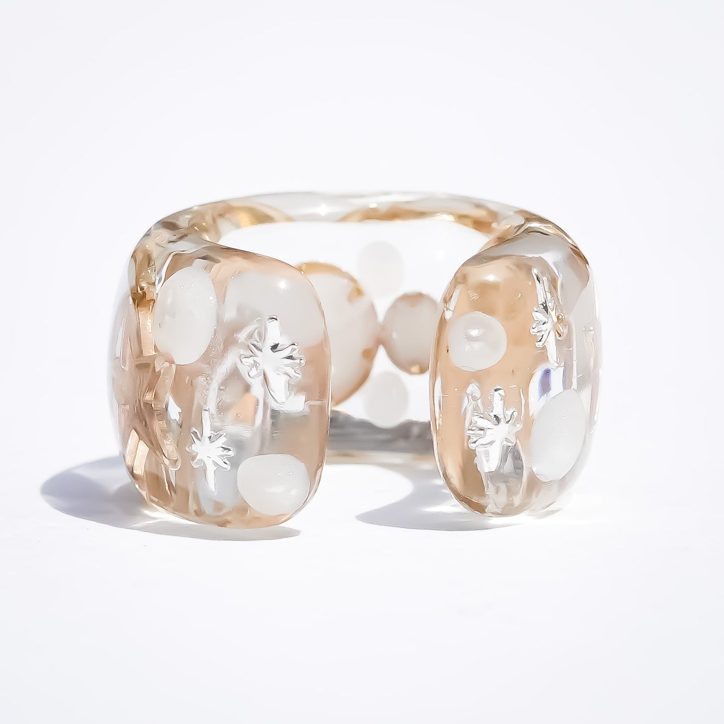 MOON STAR EARCUFF / CLEAR / PEARL