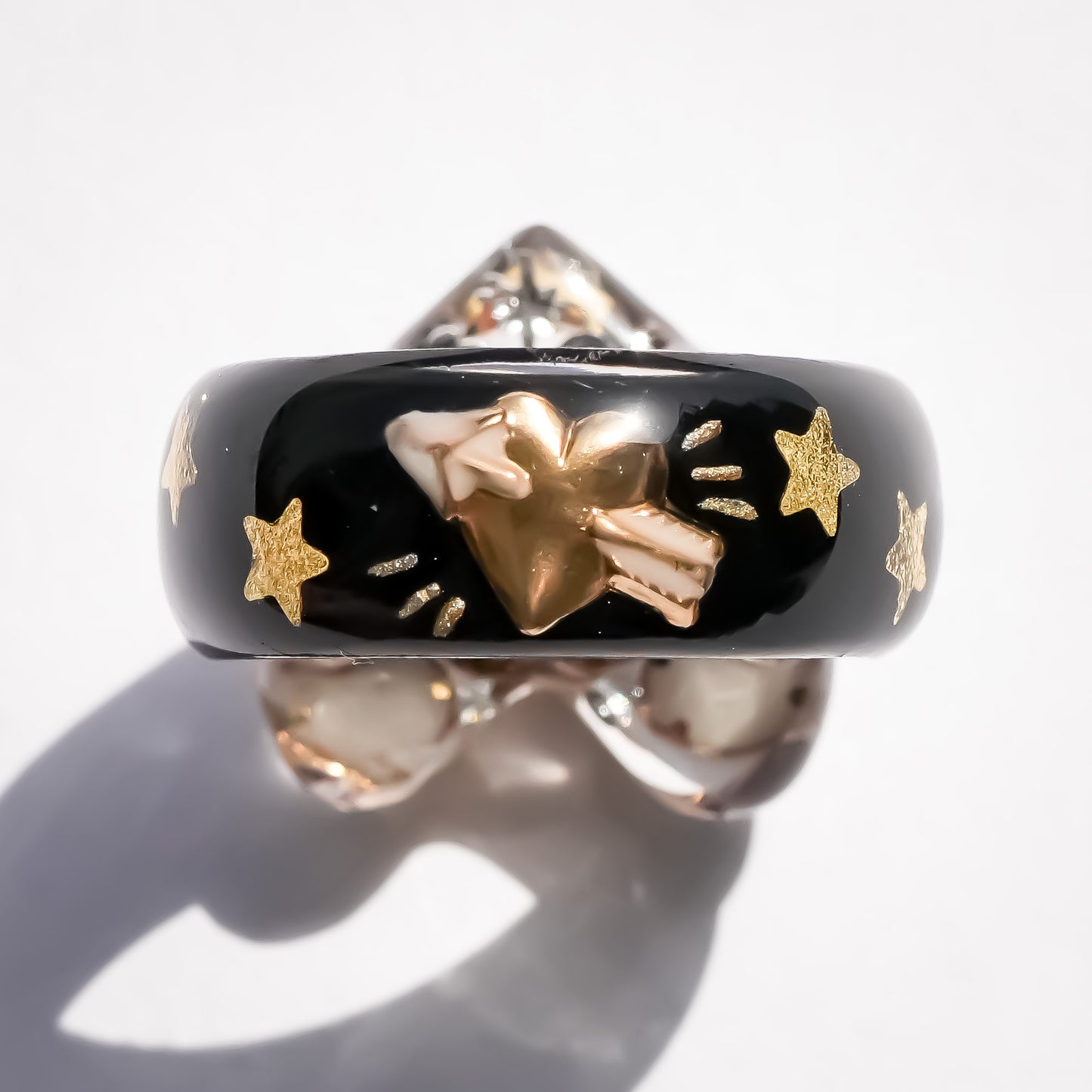 LOVE SMILE RING / HEART / BLACK / #5