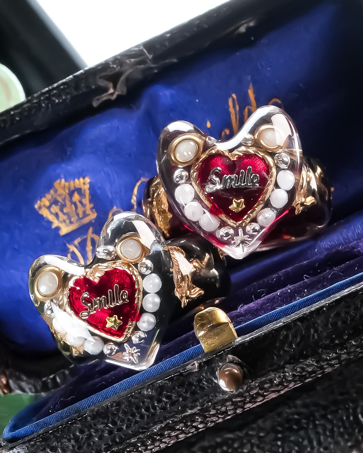 LOVE SMILE RING / HEART / BLACK / #5