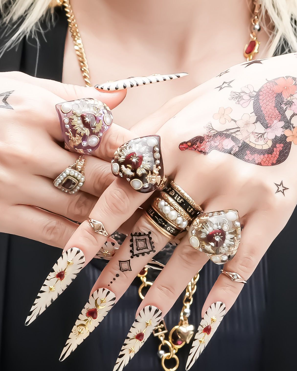 LOVE ANGEL RING / HEART / PURPLE × RED / #14