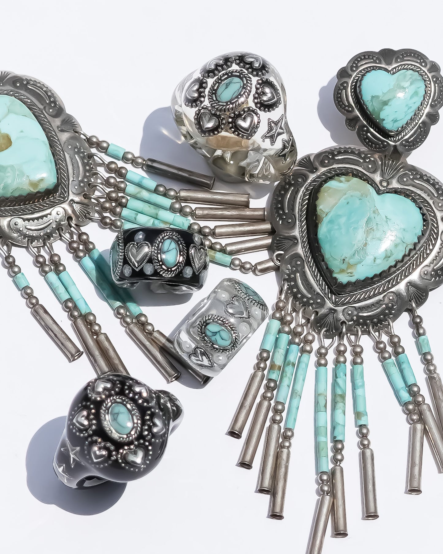LOVE EARCUFF / TURQUOISE / PEARL / CLEAR