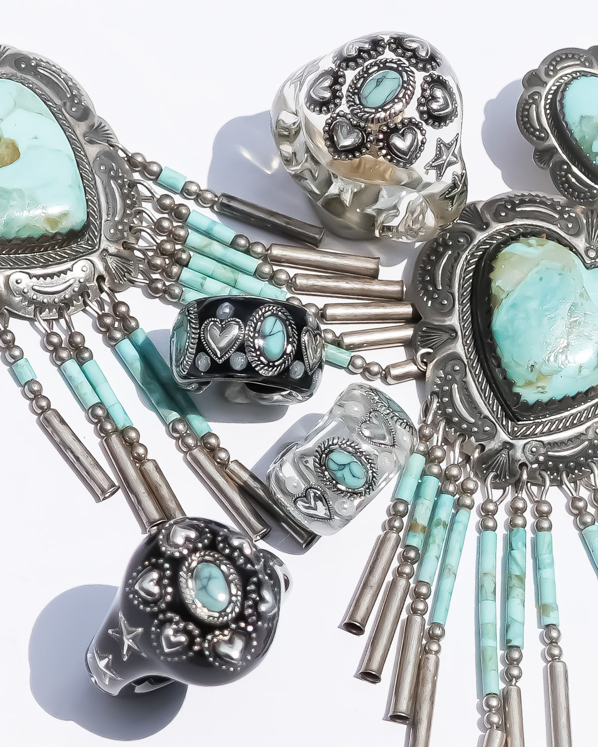 LOVE RING / TURQUOISE / HEART / CLEAR / #11