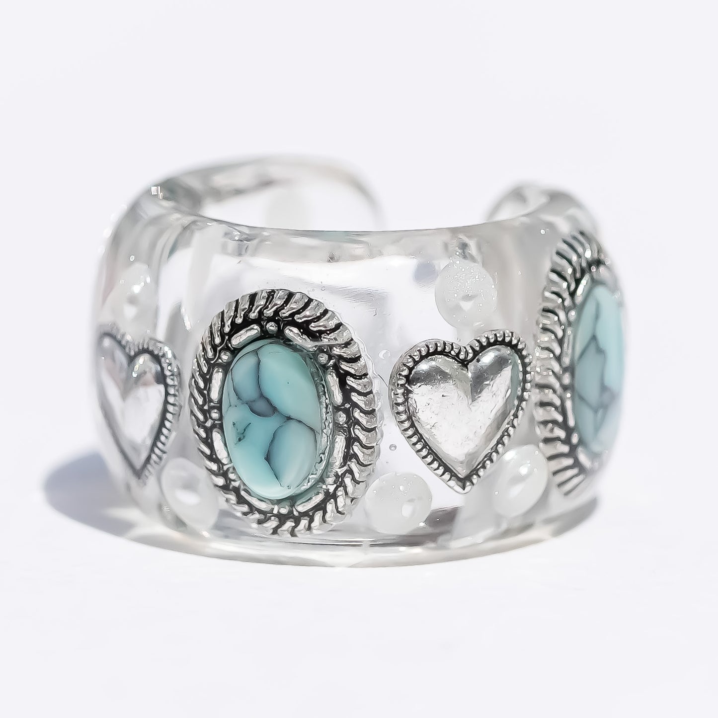 LOVE EARCUFF / TURQUOISE / PEARL / CLEAR