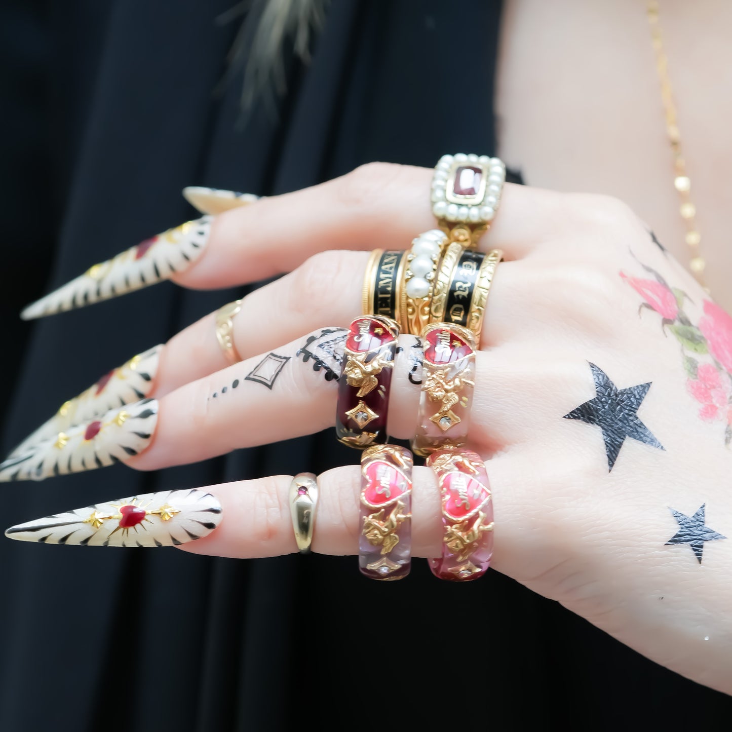 LOVE SMILE RING / BAND / HEART / PINK / #5 #7