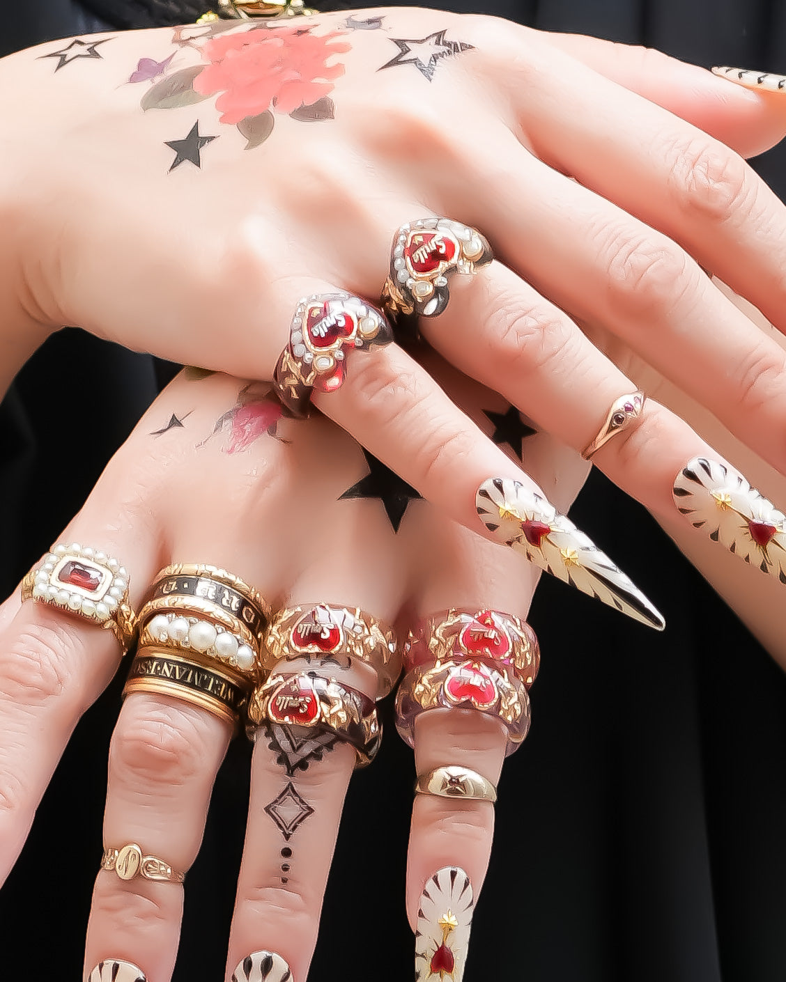 LOVE SMILE RING / BAND / HEART / PINK / #5 #7