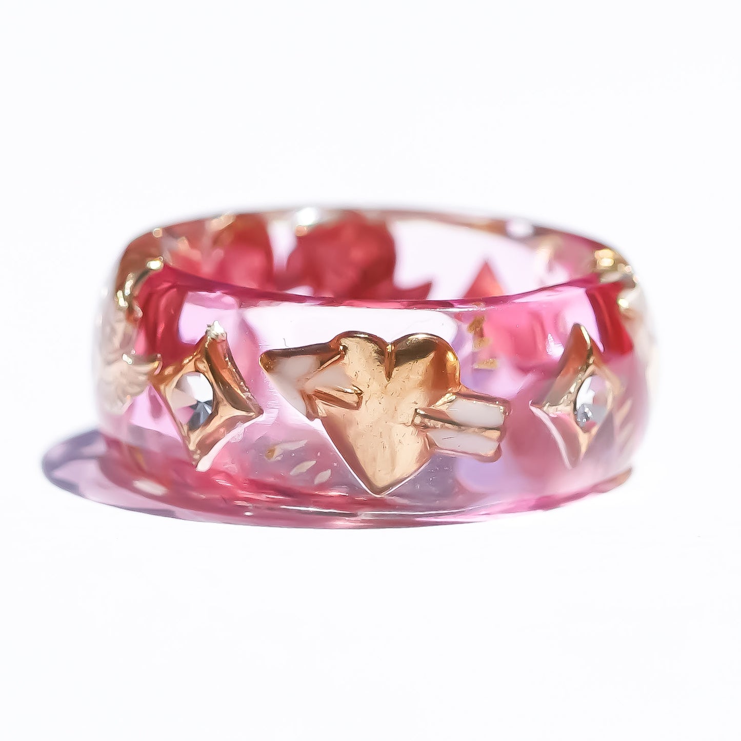 LOVE SMILE RING / BAND / HEART / PINK / #5 #7