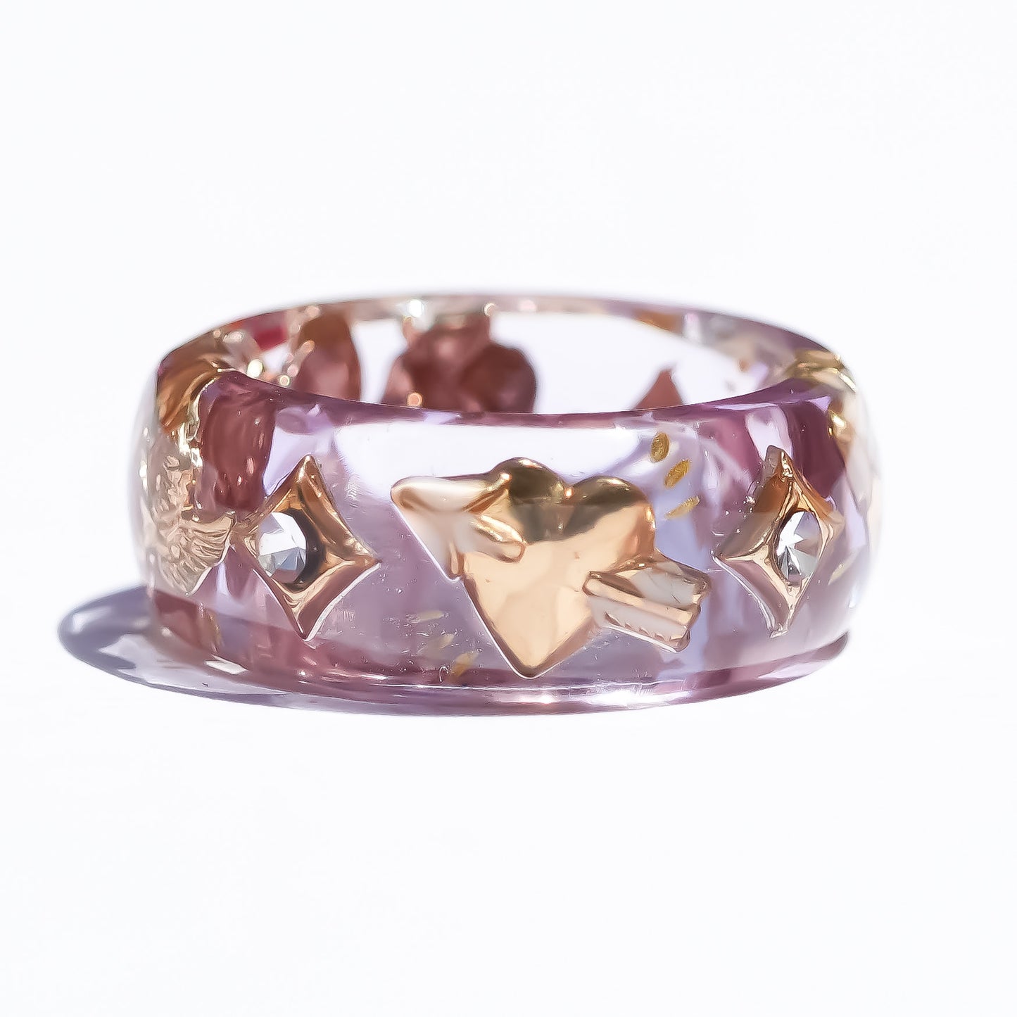 LOVE SMILE RING / BAND / HEART / PURPLE / #4
