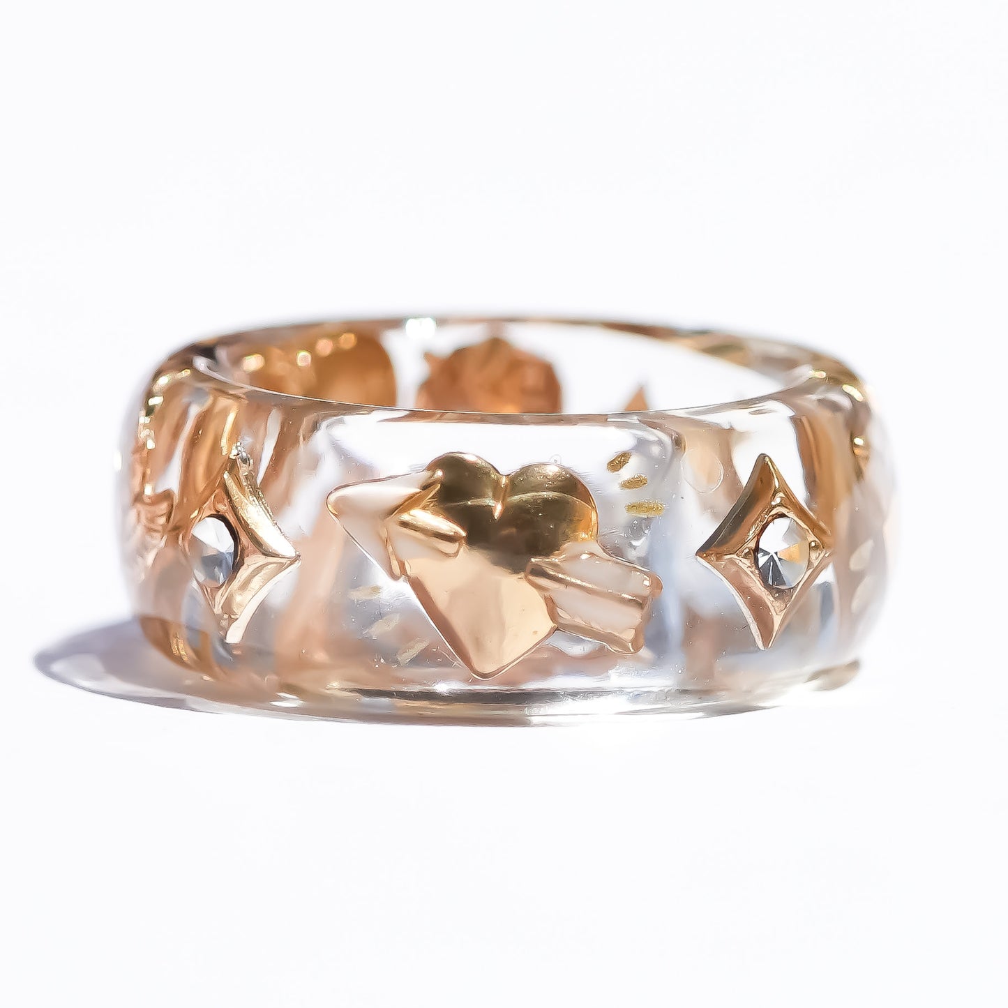 LOVE SMILE RING / BAND / HEART / CLEAR / #6