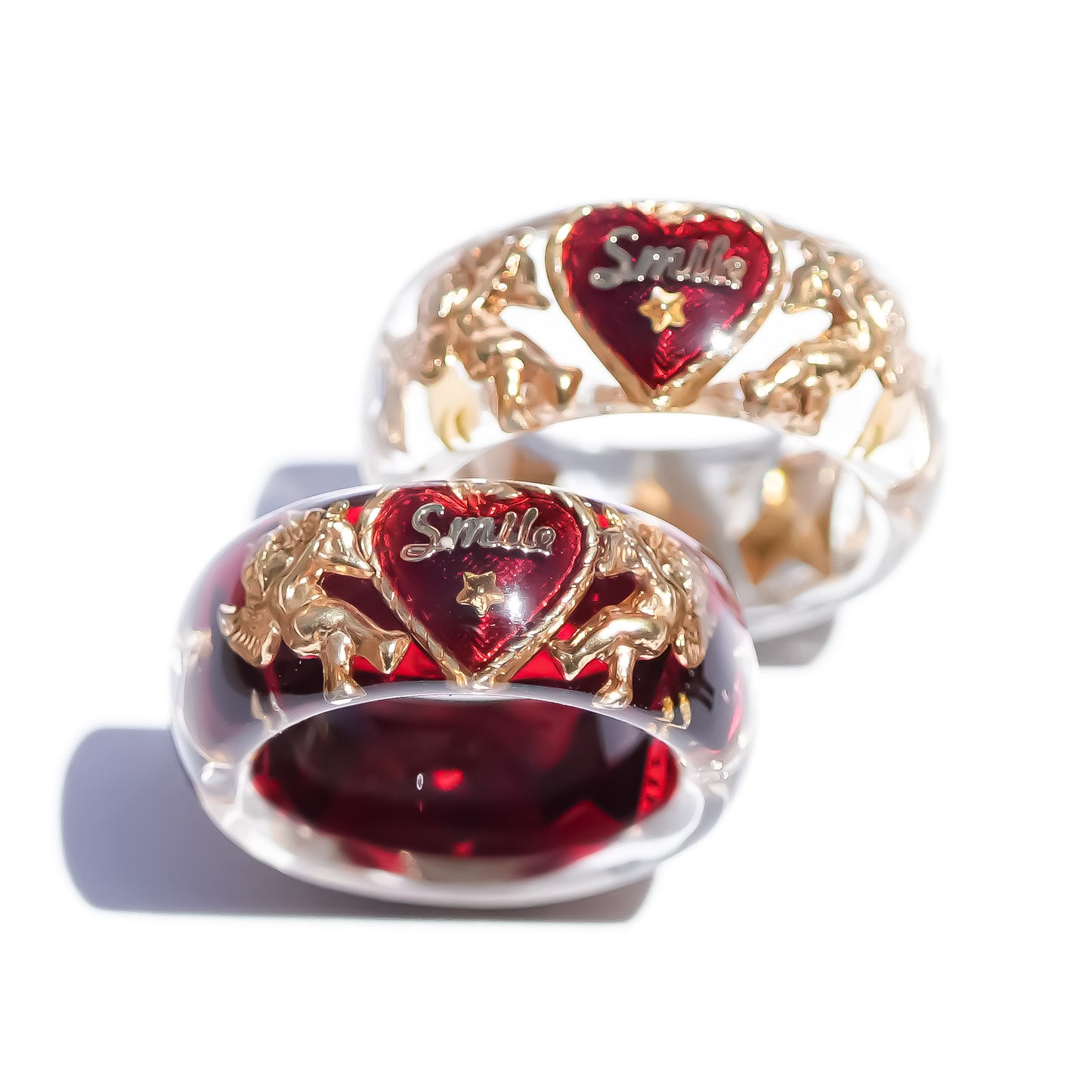 LOVE SMILE RING / BAND / HEART / CLEAR / #6