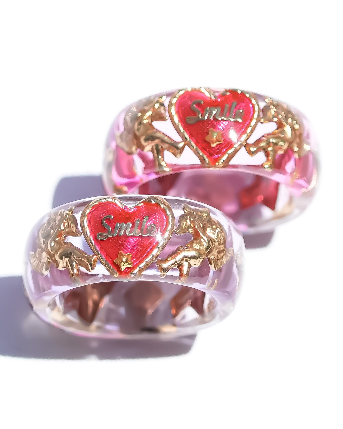 LOVE SMILE RING / BAND / HEART / PURPLE / #4