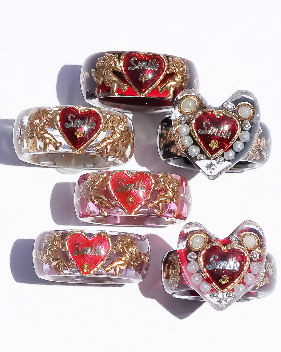 LOVE SMILE RING / HEART / BLACK / #5