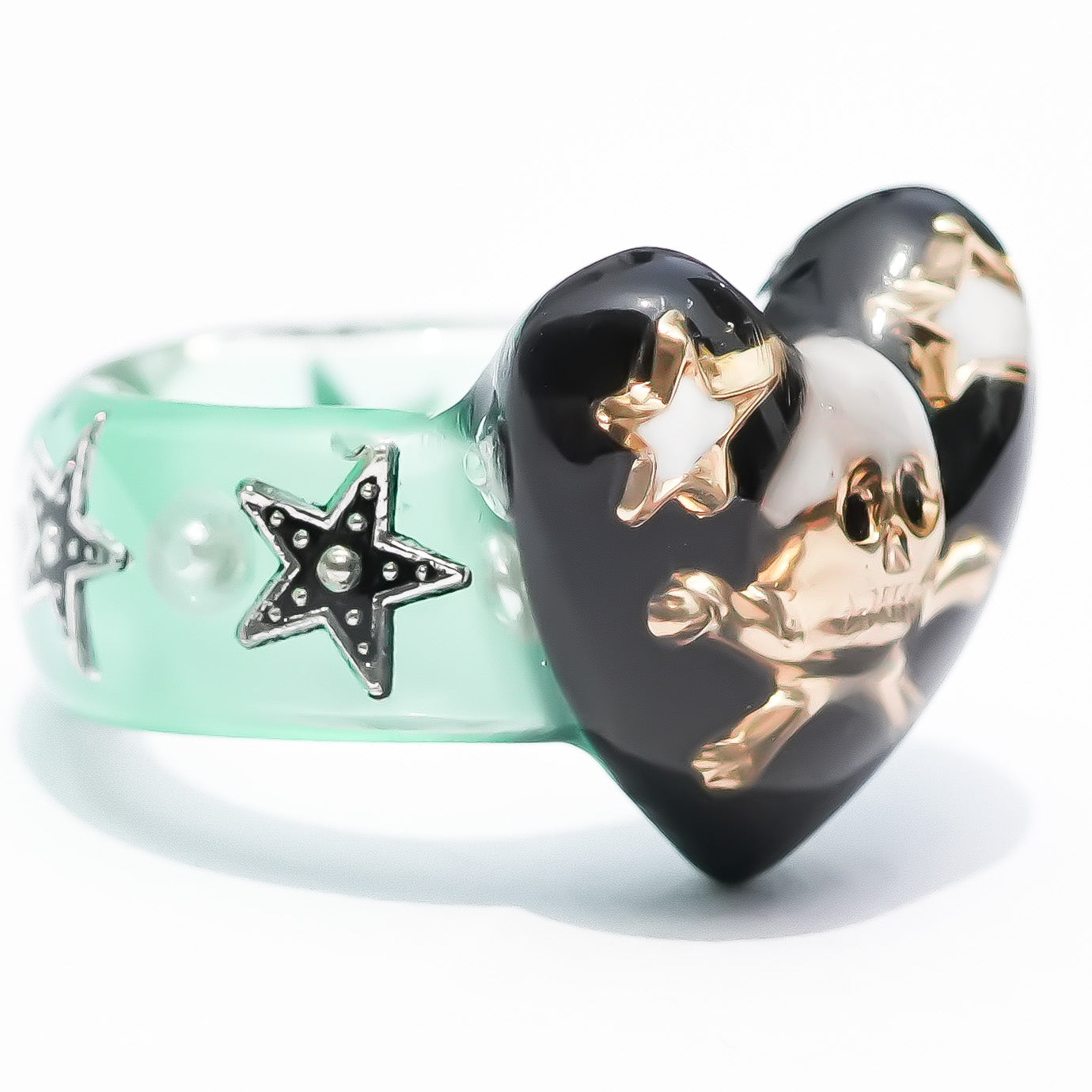 MEMENTO MORI RING / HEART / GREEN / #4