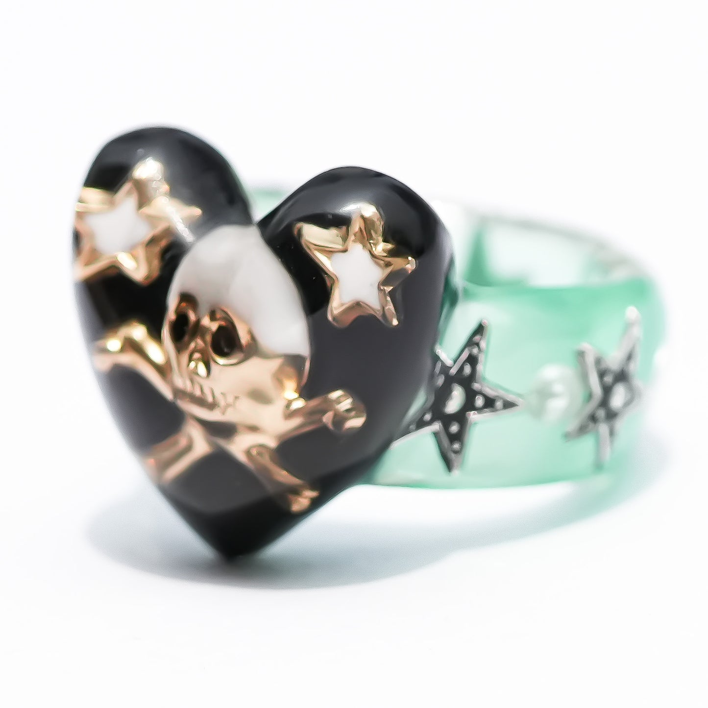 MEMENTO MORI RING / HEART / GREEN / #4
