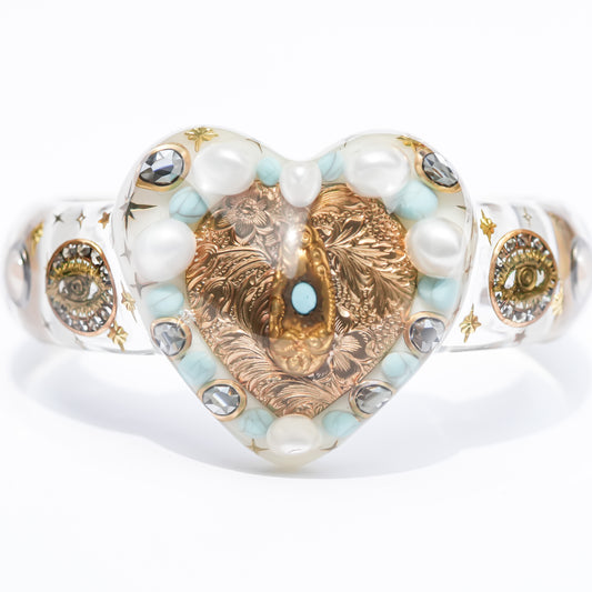 LOVE BRACELET / HEART / TURQUOISE / WHITE